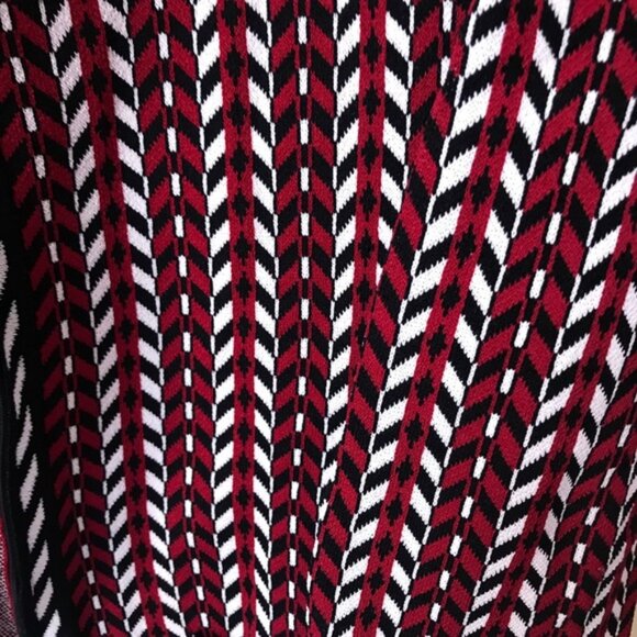 Jasper Knits NEW Graphic Print Textured Cardigan Zip Front Flower Cardi Jacket L - Picture 7 of 16